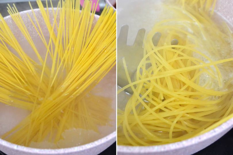 2 cuocere spaghetti