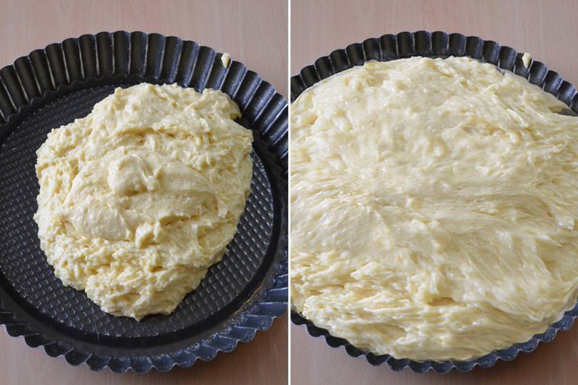 4 versare impasto nello stampo