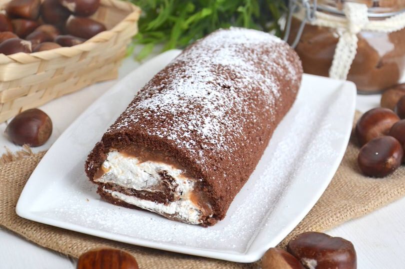 Rotolo con crema di castagne