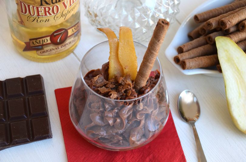 Mousse al cioccolato e rum