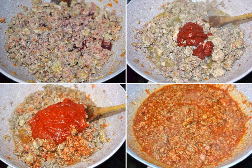2 aggiungere sugo