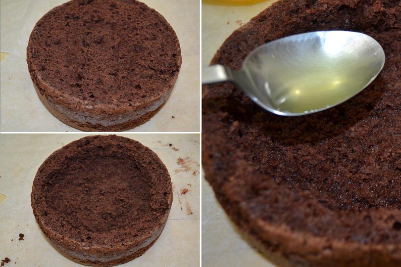 2 svuotare e bagnare pan di spagna