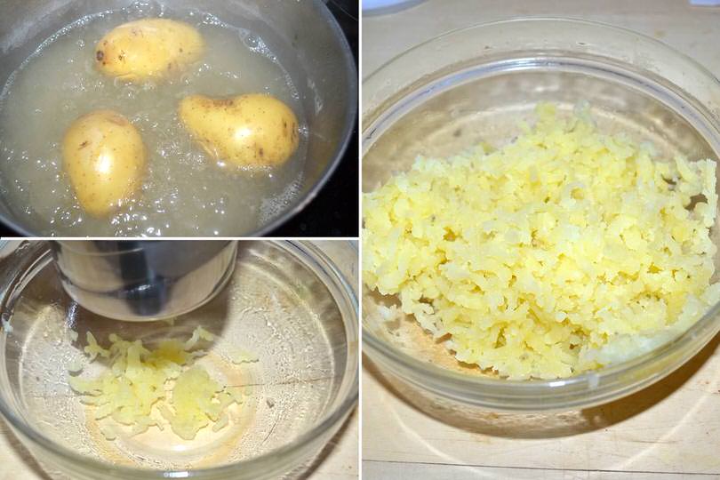 1 schiacciare patate bollite
