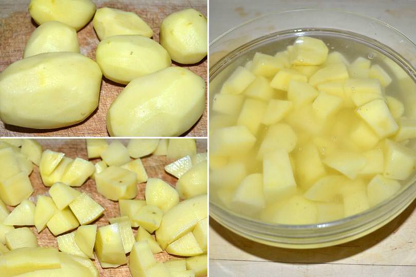1 tagliare le patate