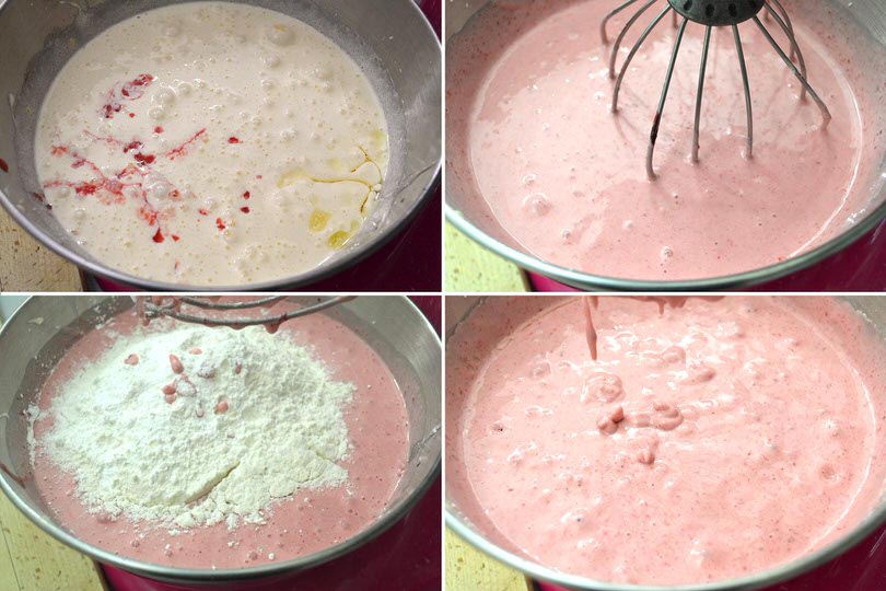 3 aggiungere fragole e farina all impasto