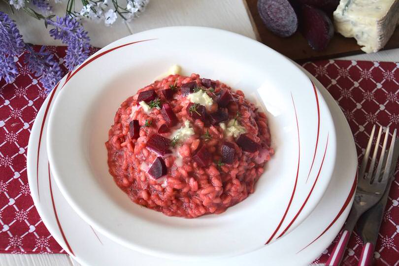 Risotto alla barbabietola