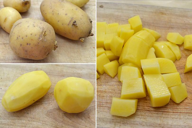 0 tagliare patate a dadini