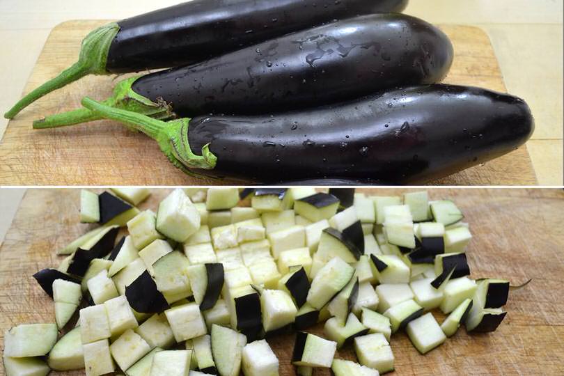 1 tagliare melanzane