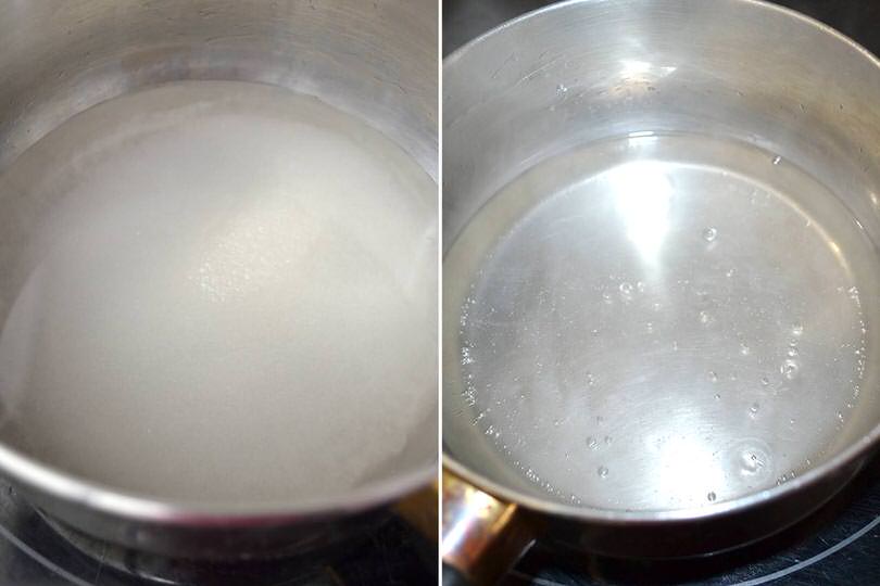 1 acqua e zucchero
