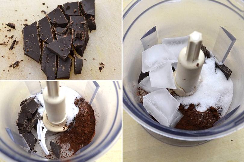 1 cioccolato nel mixer