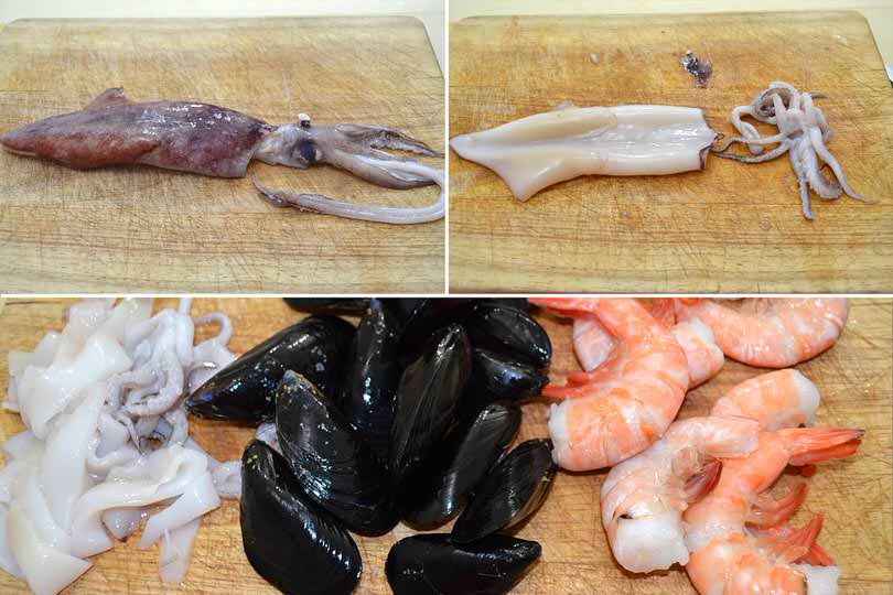 1 pulire calamari