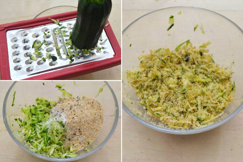 1 zucchine e pan grattato