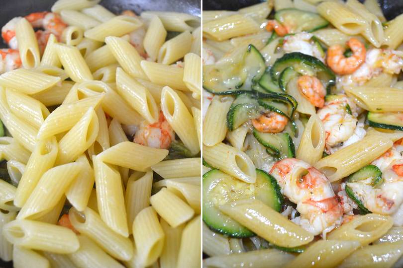2 aggiungere pasta e mantecare
