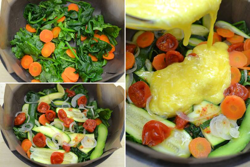 6 uova e verdure