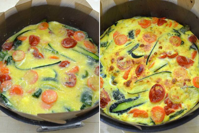 7 cuocere frittata nel forno