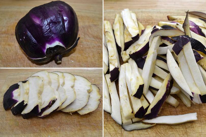1 tagliare melanzane