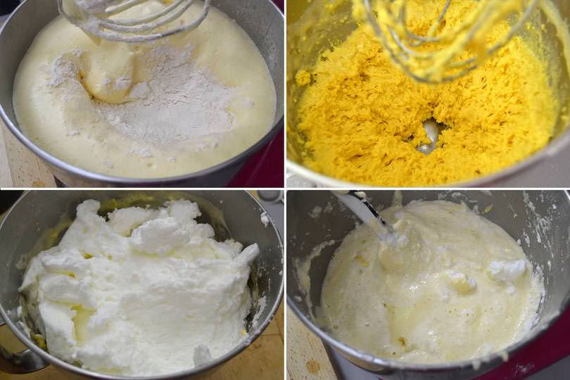 5 aggiungere farina e albumi