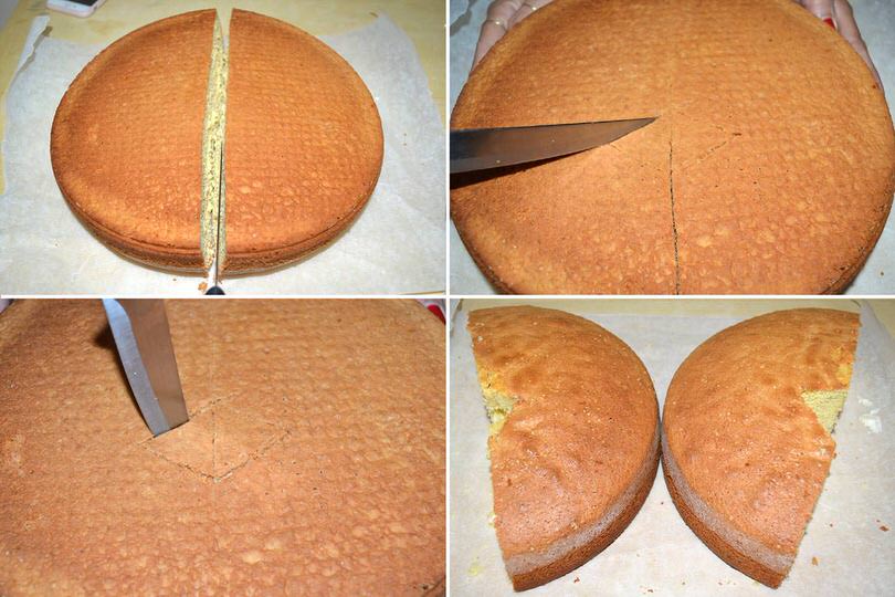 8 tagliare pan di spagna