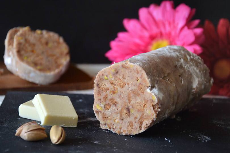 Salame di cioccolato bianco