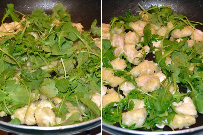 3 aggiungere rucola