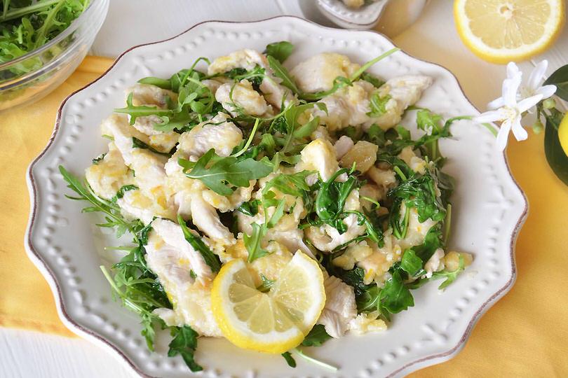 Straccetti di pollo limone e rucola