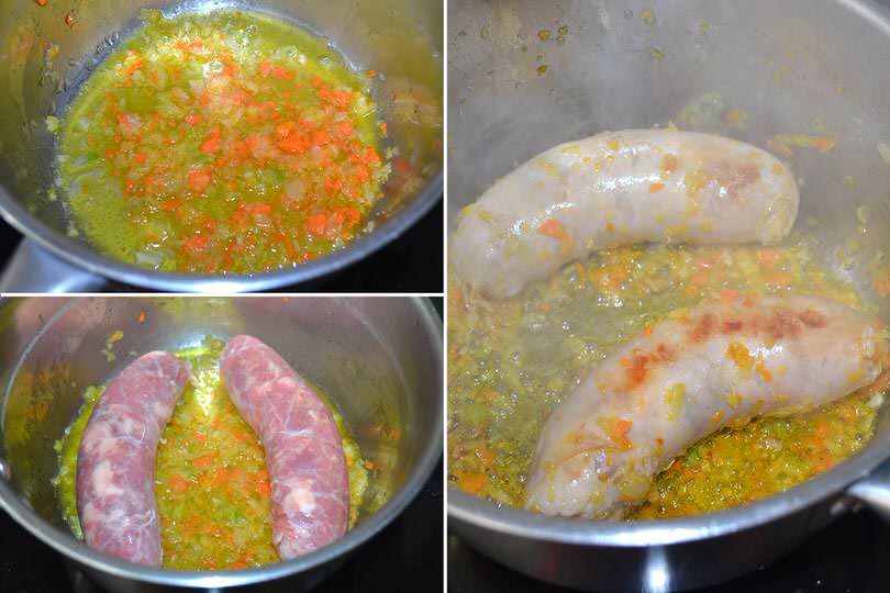 1 cuocere salsicce
