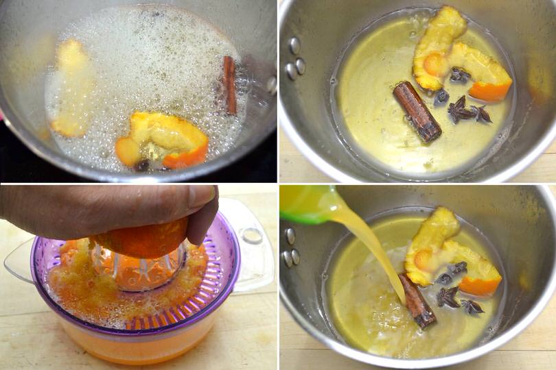 2 aggiungere succo di arancia