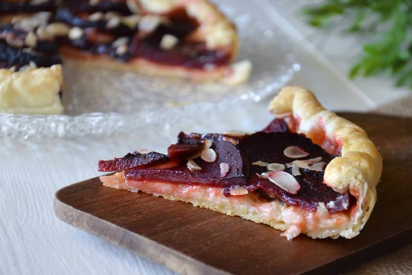 torta salata alla barbabietola