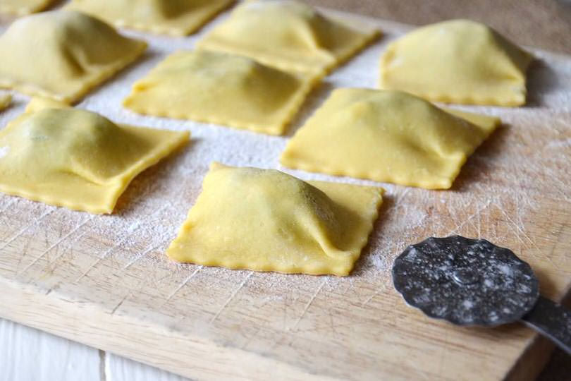 5 ravioli ricotta e spinaci