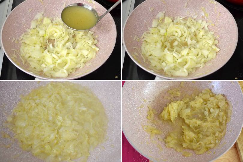 3 cuocere cipolle