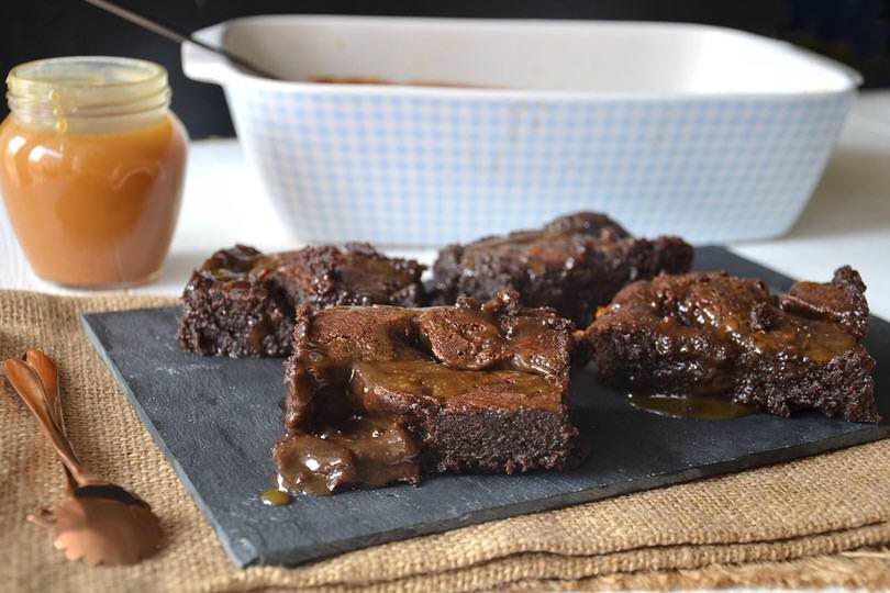 Brownies al caramello salato