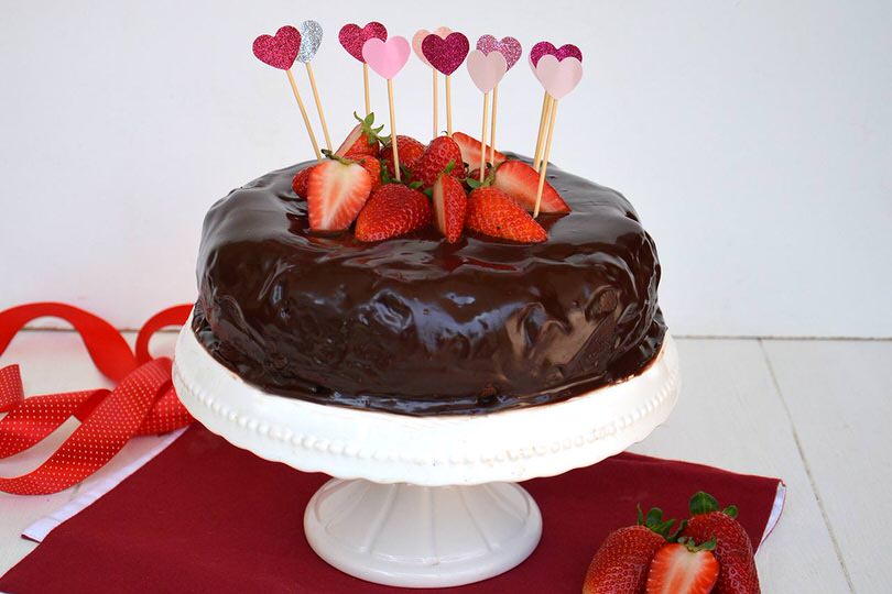 torta fragole cioccolato