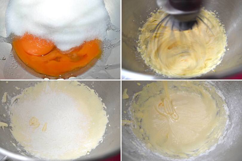 3 tuorli zucchero farina
