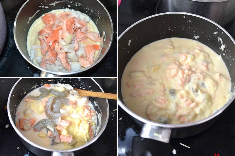 5 aggiungere pesce