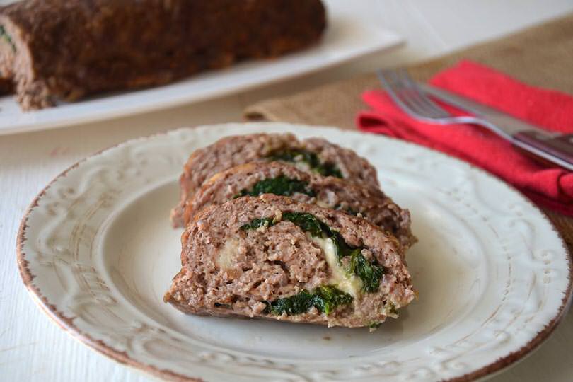 Polpettone spinaci e mozzarella