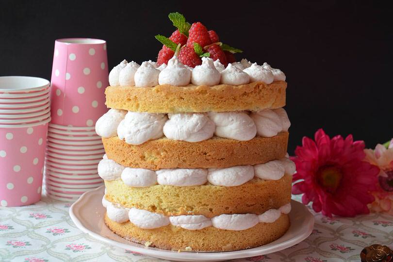 Torta di lamponi e limone
