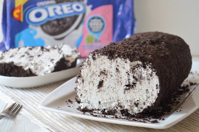 Oreo ice cream roll