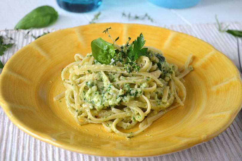 Pasta con burrata