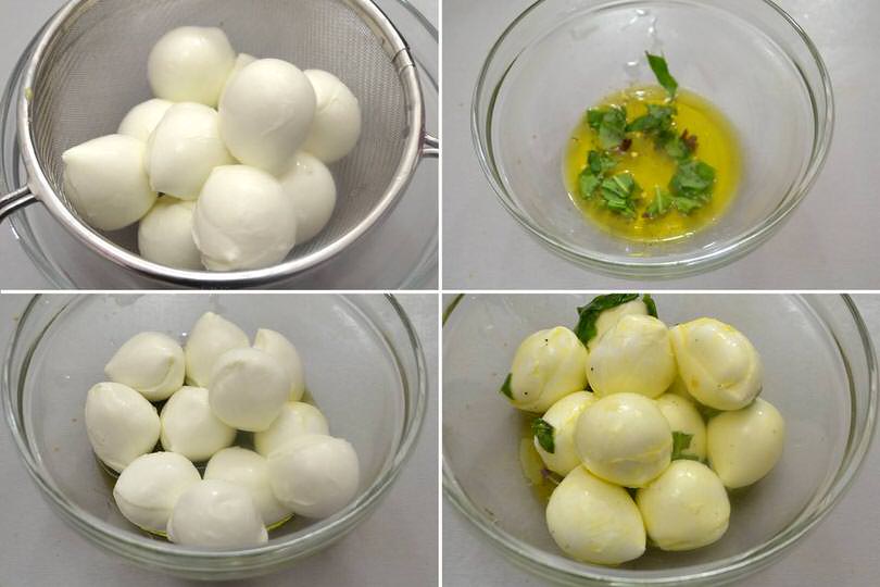 1 mozzarella olio e prezzemolo