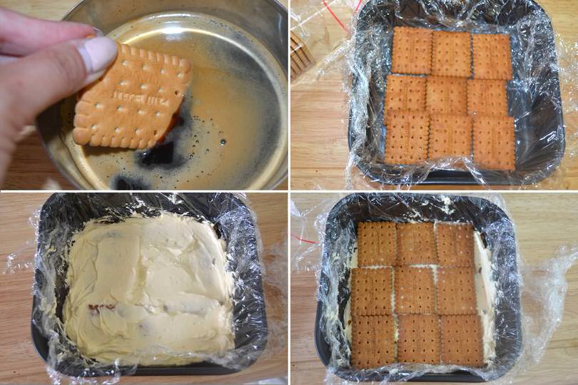 4 alternare biscotti e composto