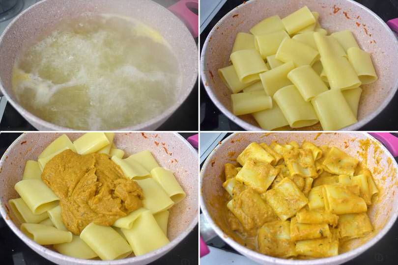 6 AGGIUNGERE PASTA