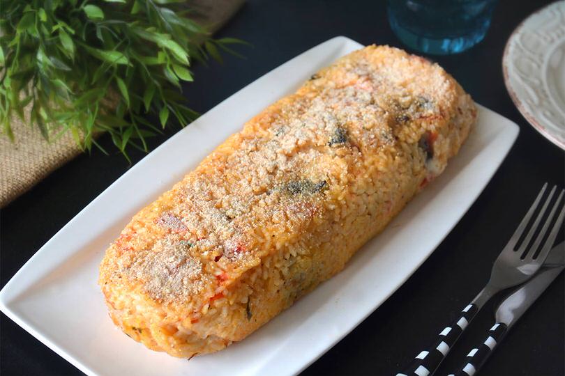 Rotolo di riso con melanzane