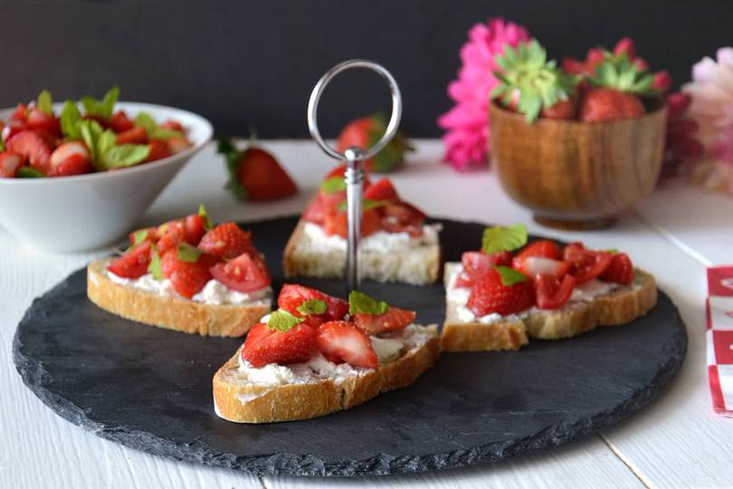 Bruschette con fragole