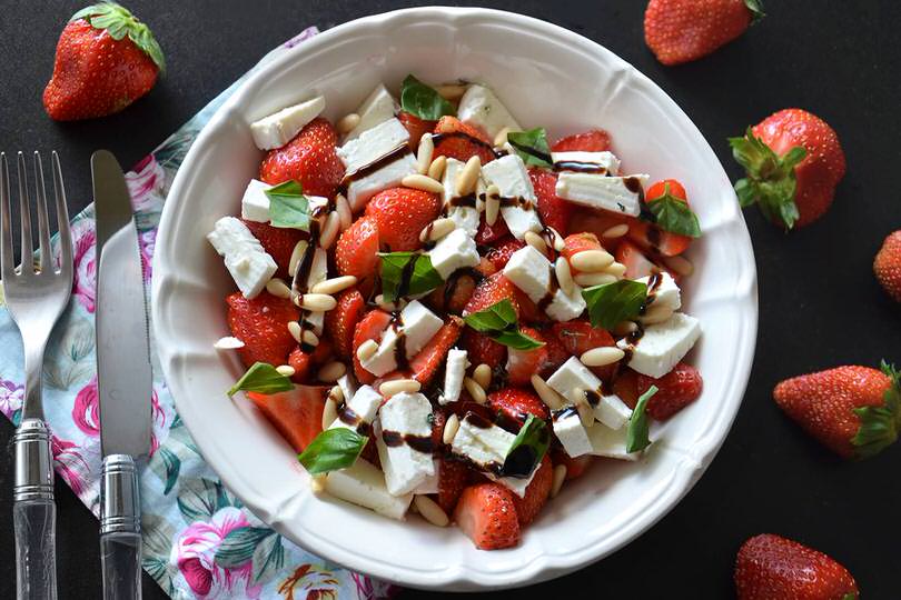 Insalata di fragole e feta