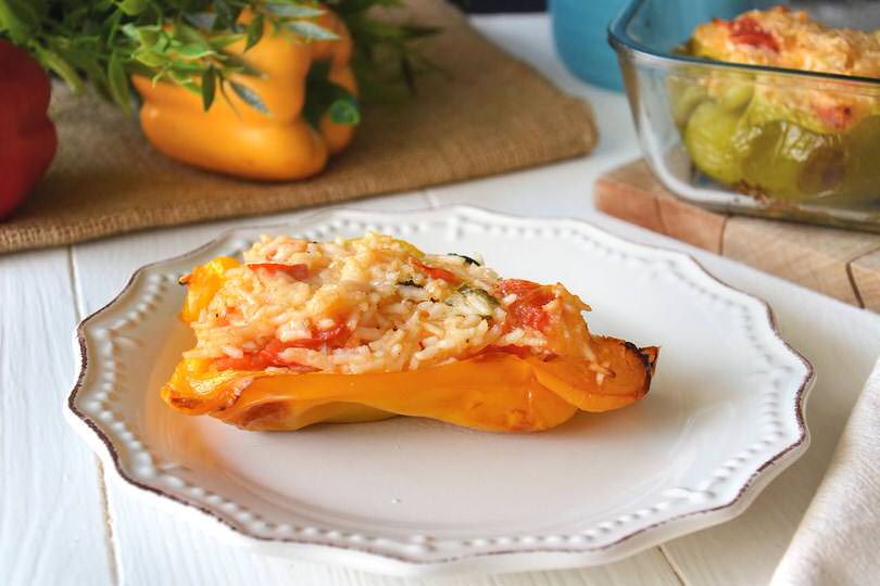 Peperoni ripieni di riso