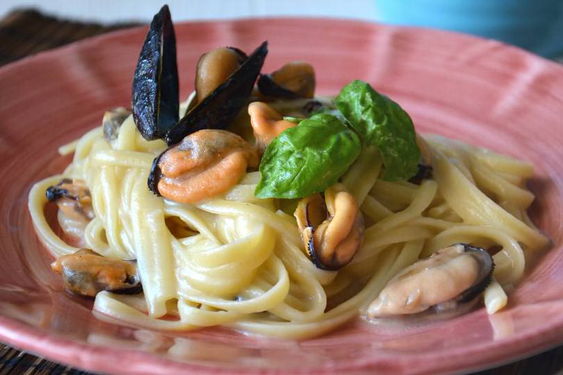 Pasta cozze e pecorino