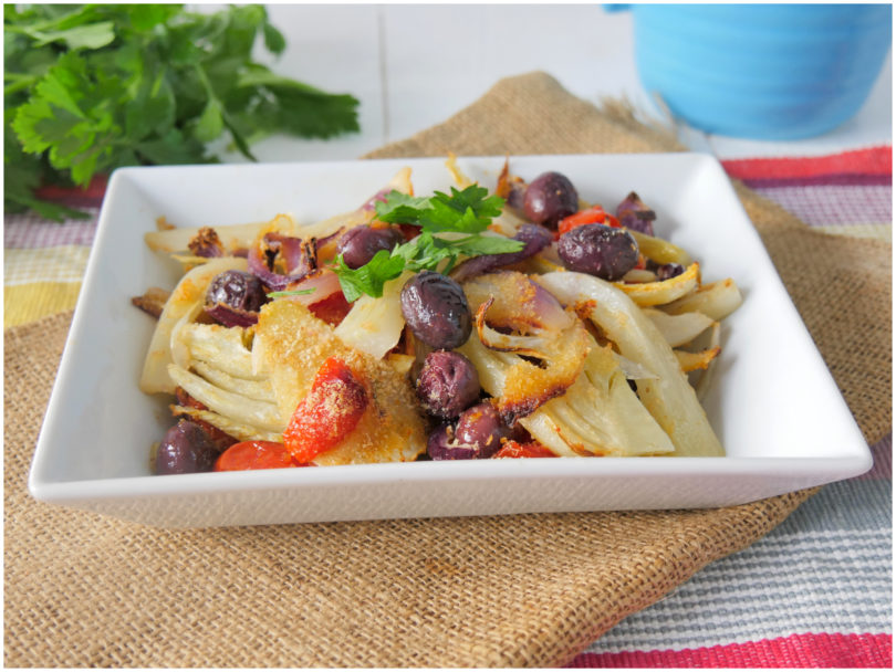 Finocchi gratinati alla mediterranea