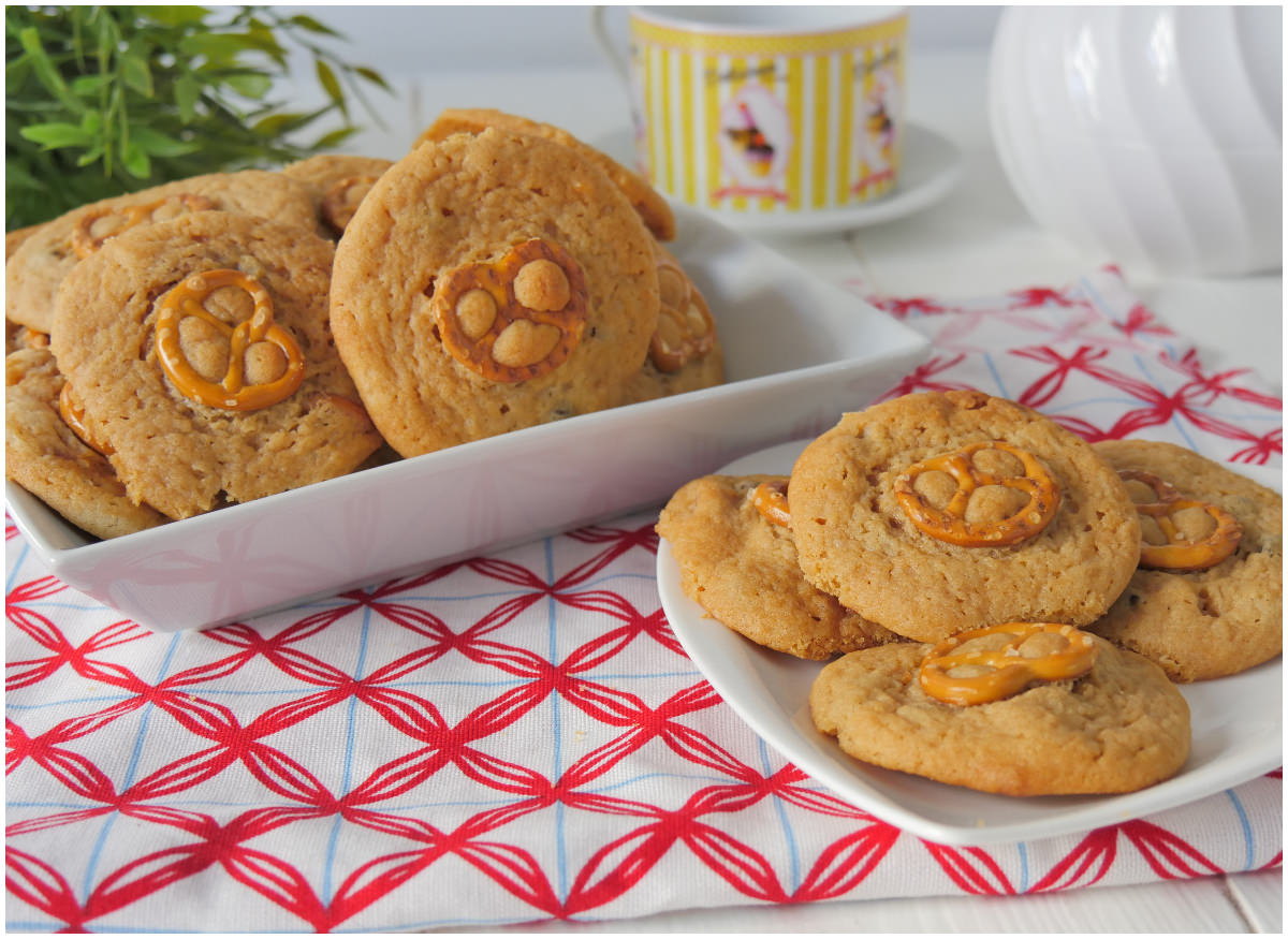 Biscotti ai pretzel e caramello salato