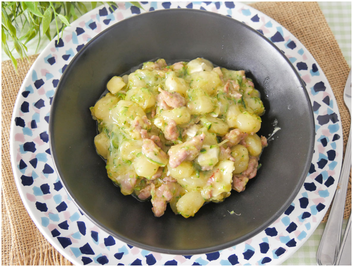 Gnocchi salsiccia zucchine