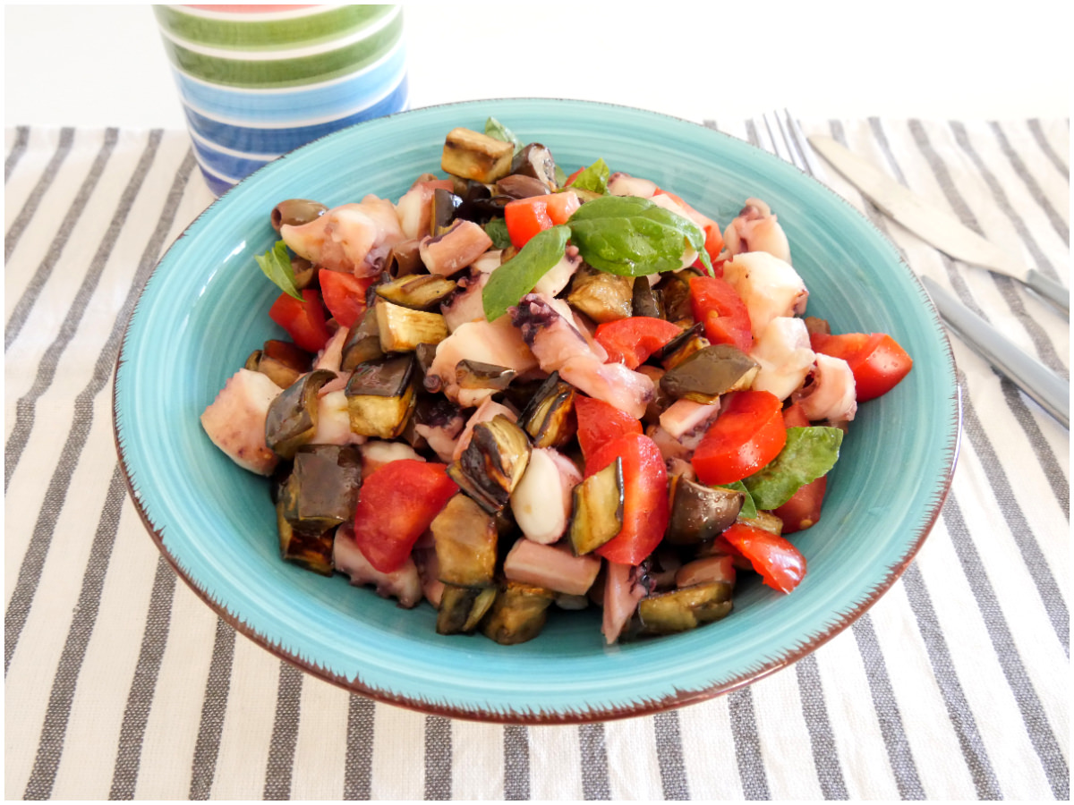 Insalata di polpo e melanzane